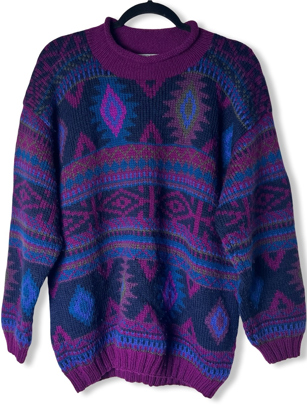 Nomadic Traders Berkeley Wool Southwestern Aztec Sweater Sz L